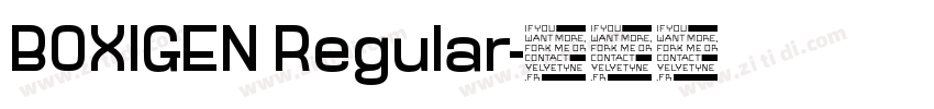 BOXIGEN Regular字体转换